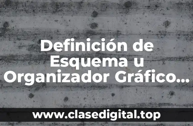 Definición de Esquema u Organizador Gráfico en Educación