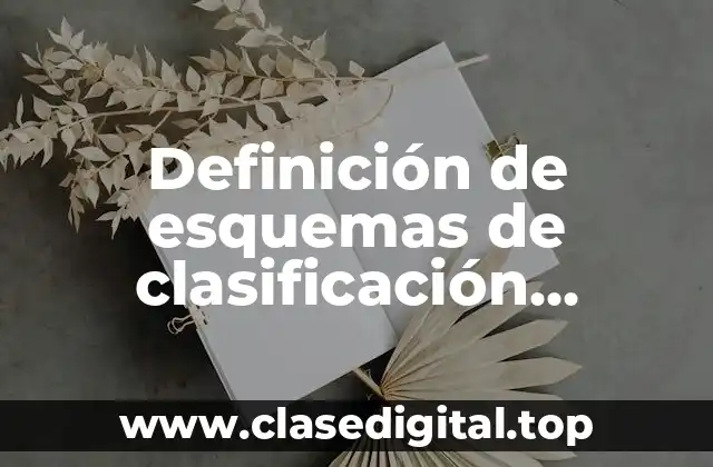 Ejemplos de esquemas de clasificación jerárquica