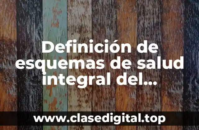 Definición de esquemas de salud integral del adolescente