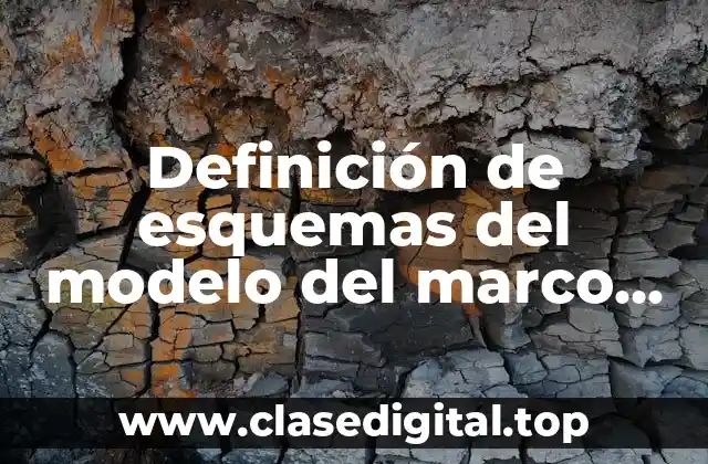 Definición de esquemas del modelo del marco lógico