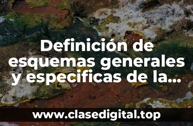 Definición de esquemas generales y especificas de la planeacion