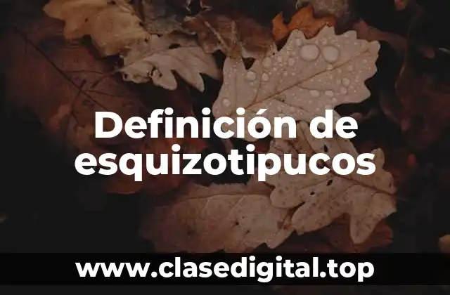 Definición de esquizotipucos