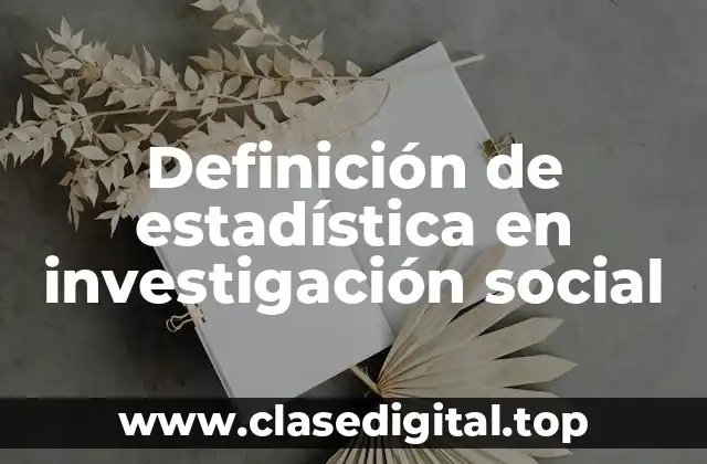 Definición de estadística en investigación social