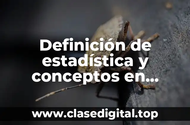 Definición técnica de estadística en enfermería