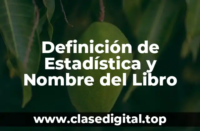 Definición Técnica de Estadística