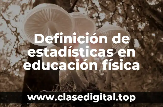 Definición de estadísticas en educación física