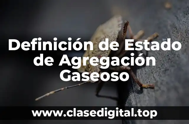 Definición de Estado de Agregación Gaseoso