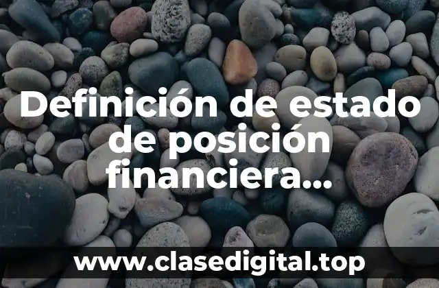 Definición de estado de posición financiera presupuestado