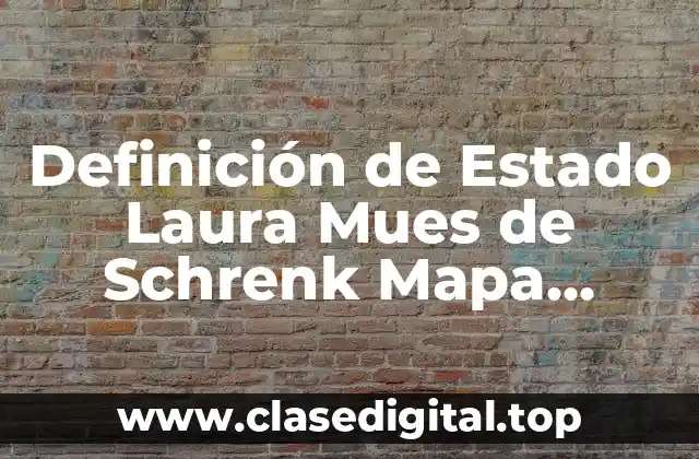 Definición de Estado Laura Mues de Schrenk Mapa Conceptual
