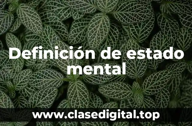 Definición de estado mental