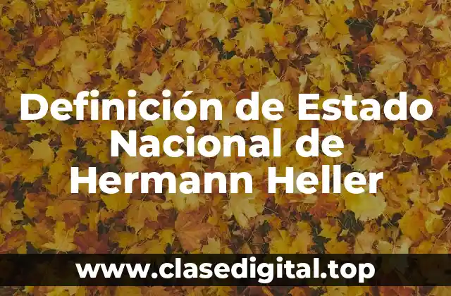 Definición de Estado Nacional de Hermann Heller