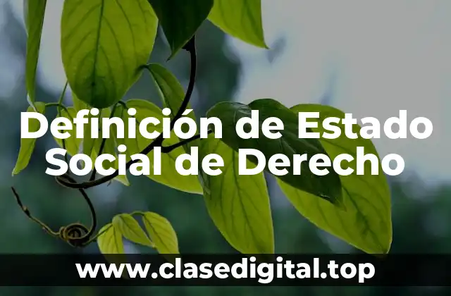 Ejemplos de Estado Social de Derecho