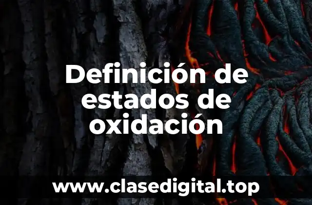 Definición de estados de oxidación