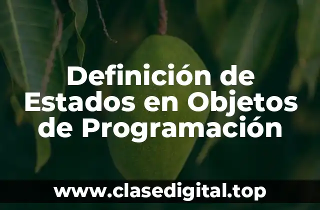 Definición de Estados en Objetos de Programación
