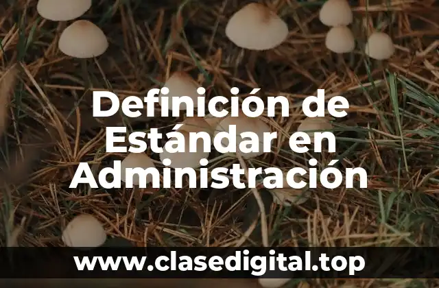 Definición de Estándar en Administración