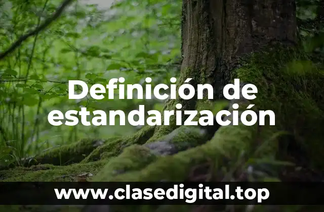 Definición de estandarización
