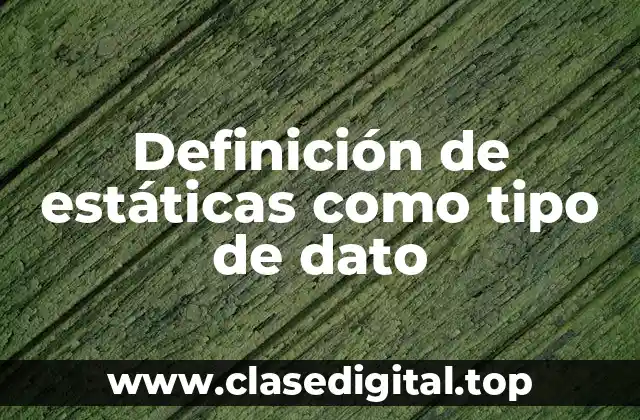 Definición de estáticas como tipo de dato
