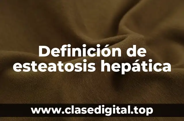 Definición de esteatosis hepática