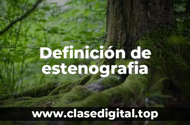 Definición de estenografia