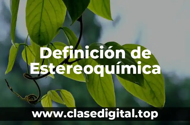 Definición Técnica de Estereoquímica