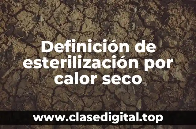 Definición de esterilización por calor seco