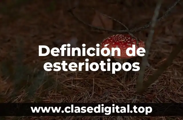 Definición de esteriotipos