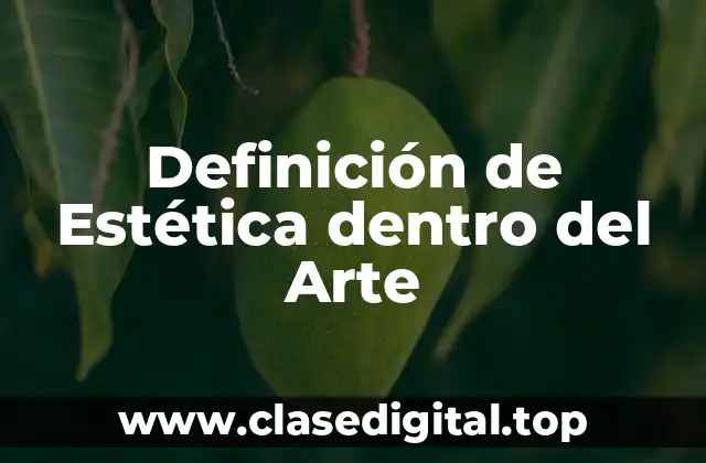 Definición de Estética dentro del Arte