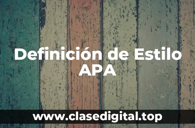 Ejemplos de Estilo APA