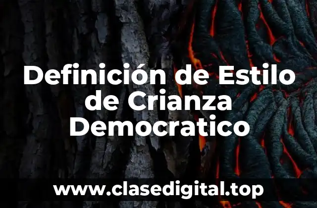 Definición de Estilo de Crianza Democratico