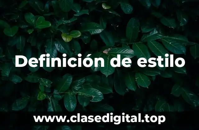 Definición técnica de estilo