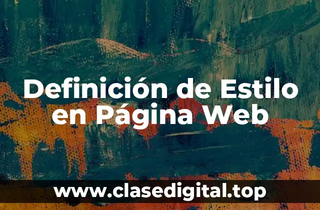 Definición de Estilo en Página Web