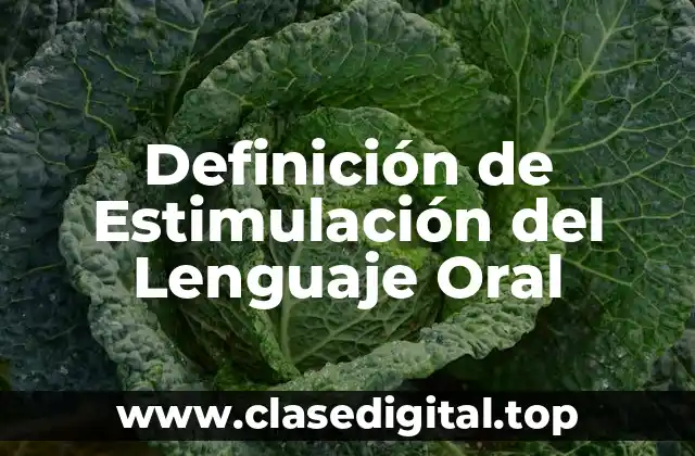 Definición de Estimulación del Lenguaje Oral
