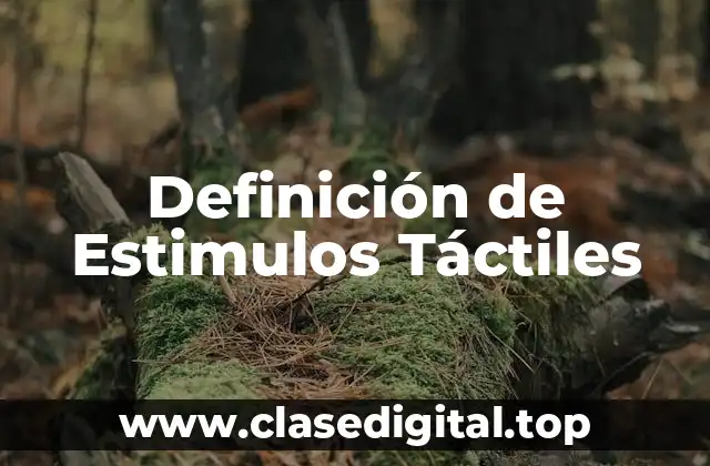 Definición de Estimulos Táctiles