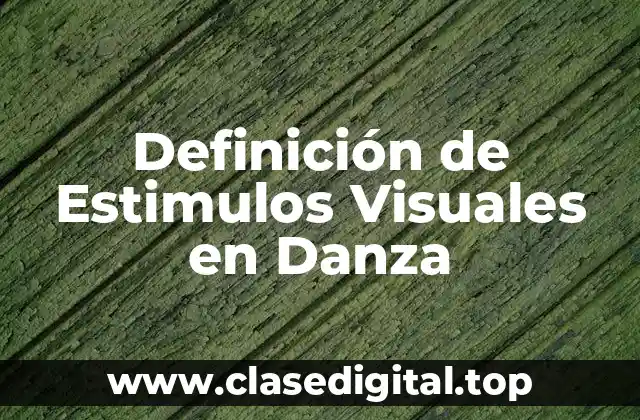 Definición Técnica de Estimulos Visuales en Danza