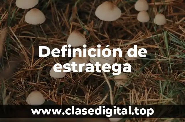 Definición de estratega