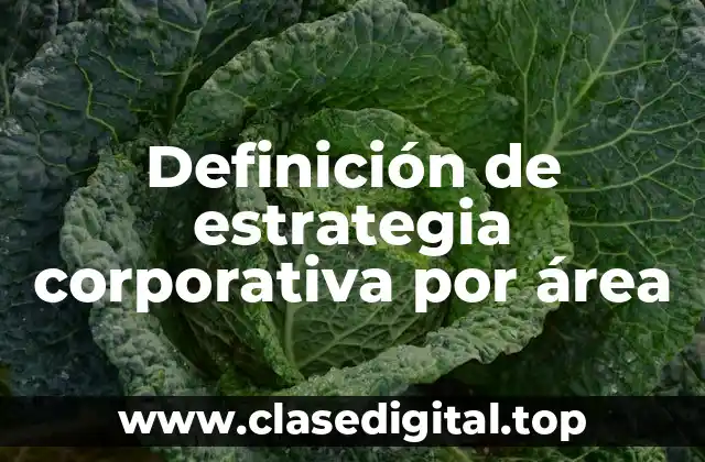 Definición de estrategia corporativa por área