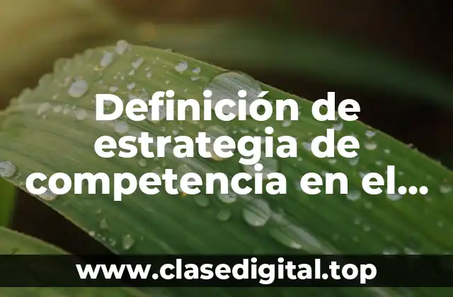 Definición de estrategia de competencia en el mercado mexicano