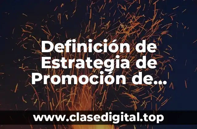 Definición de Estrategia de Promoción de Ventas