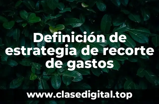 Definición de estrategia de recorte de gastos