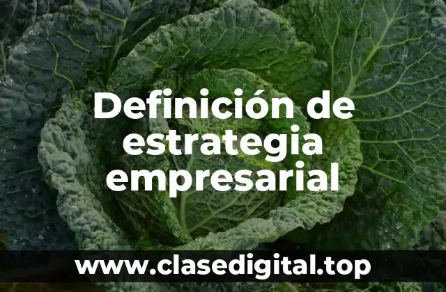Definición de estrategia empresarial
