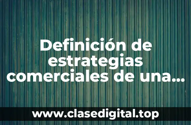 Definición de estrategias comerciales de una empresa de transporte