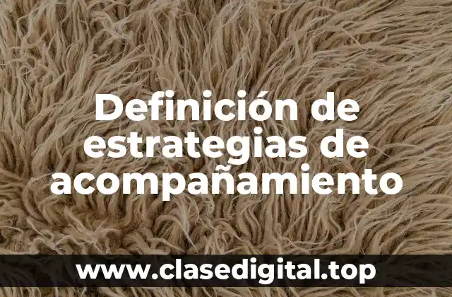 Definición de estrategias de acompañamiento