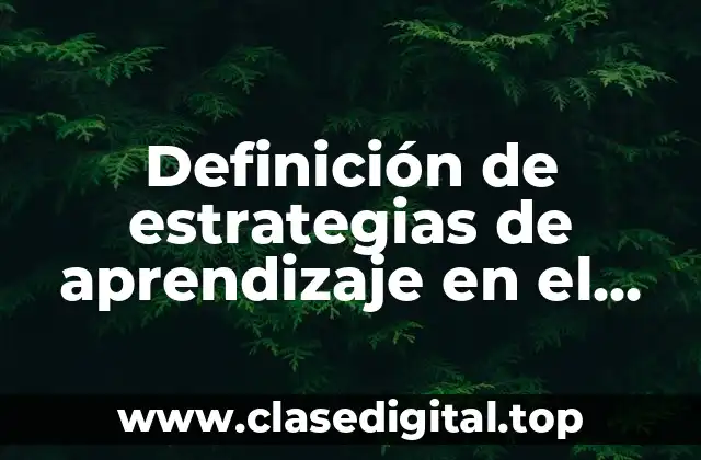 Ejemplos de estrategias de aprendizaje en el aula fundamentadas