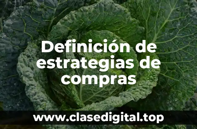 Definición de estrategias de compras