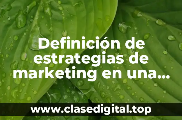 Definición de estrategias de marketing en una empresa