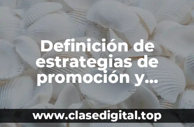 Definición de estrategias de promoción y publicidad