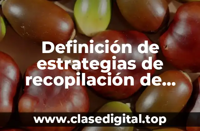 Definición de estrategias de recopilación de información