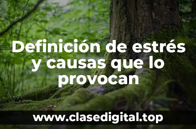Definición de estrés y causas que lo provocan