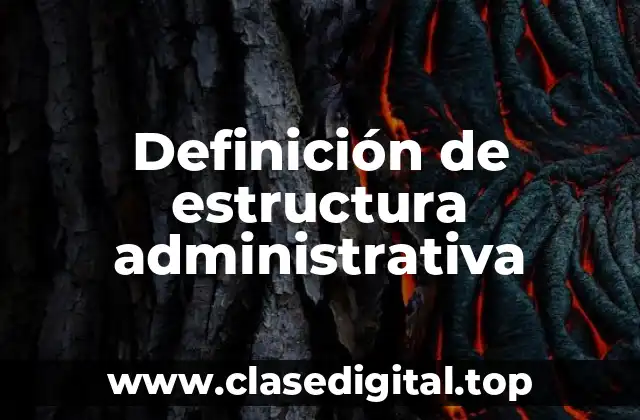 Definición de estructura administrativa