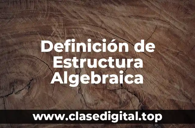 Definición técnica de Estructura Algebraica